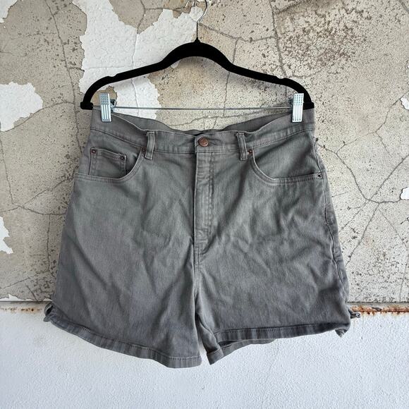 Bill Blass Jeans Pants - Bill Blass Denim Shorts Grey High Rise Stretch Neutral Y2K Vintage 90s Womens 12